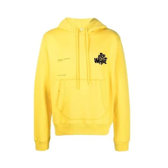 Off White Adam Is Eve Yellow Pullover Hoodie *NEW*SIZE L*RARE 2013 - Picture 1 of 9